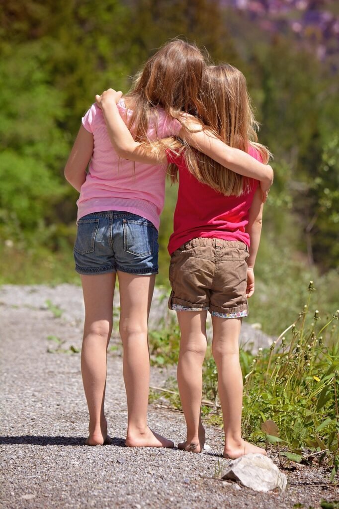 people, children, girl, blond, barefoot, outdoors, nature, hug, friends, friendship, siblings, children, children, children, children, children, barefoot, hug, hug, hug, hug, hug, friends, friends, friends, friends, friendship, siblings, siblings, siblings